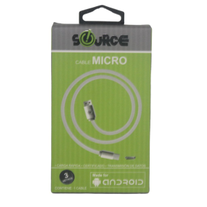 CABLE DE CONEXION SOURCE MICRO USB 3M (20% DE DESCUENTO EN 4 O MAS UNIDADES)