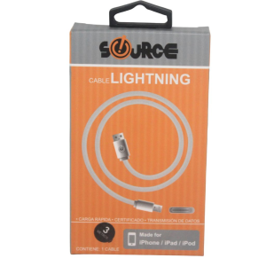 CABLE DE CONEXION SOURCE CARGA LIGHTNING 3M (15% DE DESCUENTO EN 4 O MAS UNIDADES)