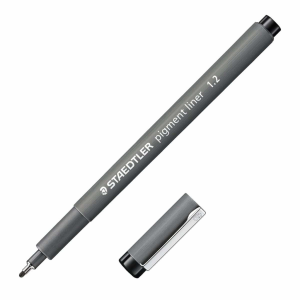 MARCADOR STAEDTLER PIGMENT LINER 308 1.2-9 NEGRO (20% DE DESCUENTO EN 4 O MAS UNIDADES)