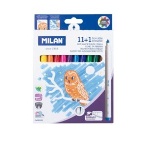 JUEGO DE MARCADOR MILAN BORRABLE 12 UNID 80093 12) (20% DE DESCUENTO EN 4 O MAS UNIDADES)