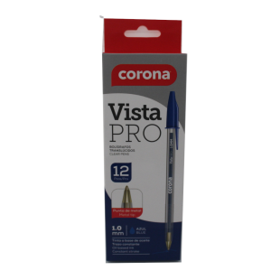 BOLIGRAFO AZUL CORONA 1.0MM UNIDAD (12)