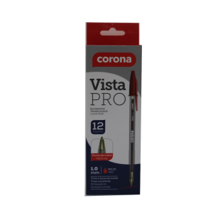 BOLIGRAFO ROJO CORONA 1.0MM UNIDAD (12)