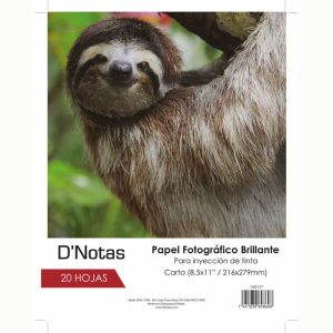 PAPEL FOTOGRAFICO BRILLO DNOTAS 8.5X11 P PQ20H (60 (15% DE DESCUENTO EN 4 O MAS UNIDADES)