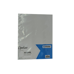 CARTULINA OPALINA T/CARTA 240 GRS PAQUETE 25 UNID. (15% DE DESCUENTO EN 5 O MAS UNIDADES)