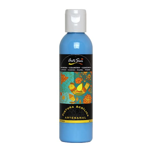 PINTURA ARTESANAL CELESTE CIELO 120ML (20% DE DESCUENTO EN 4 O MAS UNIDADES)