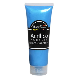 PINTURA ARTESANAL ACRILICA AZUL PERLADO 120ML (15% DE DESCUENTO EN 4 O MAS UNIDADES)