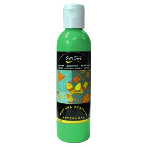 PINTURA ARTESANAL ACRILICA VERDE FLUO 120ML (15% DE DESCUENTO EN 4 O MAS UNIDADES)