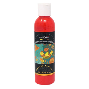 PINTURA ARTESANAL ROJO VIVO 120ML (20% DE DESCUENTO EN 4 O MAS UNIDADES)