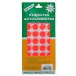 ETIQUETA PEGA PRES 8 ROJO FLUORESCENTE(384) (15% DE DESCUENTO EN 4 O MAS UNIDADES)