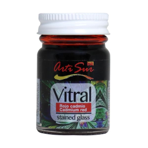 PINTURA VITRAIL ARTISUR ROJO CADMIO 30ML (20% DE DESCUENTO EN 4 O MAS UNIDADES)