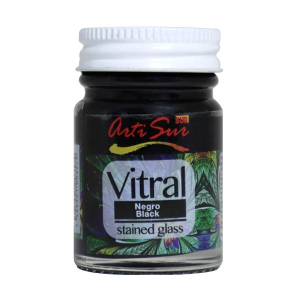 PINTURA VITRAIL ARTISUR NEGRO 30ML (20% DE DESCUENTO EN 4 O MAS UNIDADES)