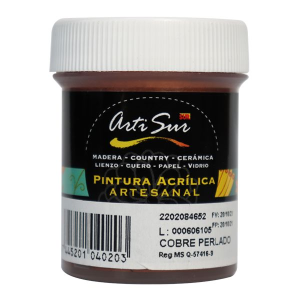 PINTURA ARTESANAL COBRE PERLADO 30ML (15% DE DESCUENTO EN 4 O MAS UNIDADES)