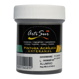 PINTURA ARTESANAL ALUMINIO 30ML (15% DE DESCUENTO EN 4 O MAS UNIDADES)