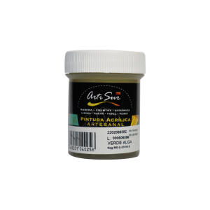PINTURA ARTESANAL VERDE ALGA 30ML (15% DE DESCUENTO EN 4 O MAS UNIDADES)