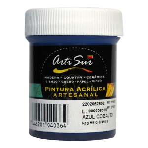 PINTURA ARTESANAL AZUL COBALTO 30ML (15% DE DESCUENTO EN 4 O MAS UNIDADES)