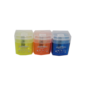 SACAPUNTA CON DEPOSITO POINTER PLASTICO SH-1236 (20% DE DESCUENTO EN 13 O MAS UNIDADES)