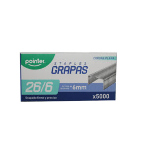 GRAPA POINTER 26/6 C/5000 UDS (20% DE DESCUENTO EN 7 O MAS UNIDADES)