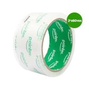 CINTA ADHESIVA EMPAQUE POINTER TRANSP 2" 60 YDS (25% DE DESCUENTO EN 13 O MAS UNIDADES)
