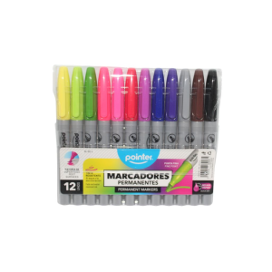 MARCADORES PERMANENTE POINTER 12 COL PUNTA REDONDA (20% DE DESCUENTO EN 5 O MAS UNIDADES)