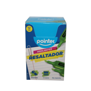 MARCADOR FOSFORESCENTE POINTER VERDE FP-6021-GR (20% DE DESCUENTO EN 13 O MAS UNIDADES)