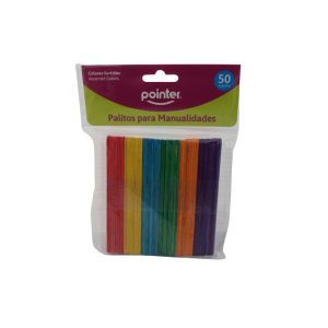 PALITOS POINTER MANUALIDADES 50PZAS COLOR P/100 (20% DE DESCUENTO EN 5 O MAS UNIDADES)