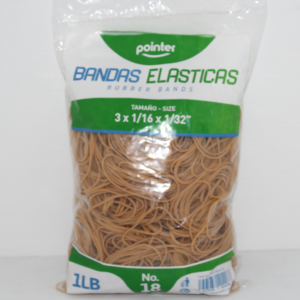 LIGA DE HULE POINTER NO.18 (1LB) (25% DE DESCUENTO EN 4 O MAS UNIDADES)