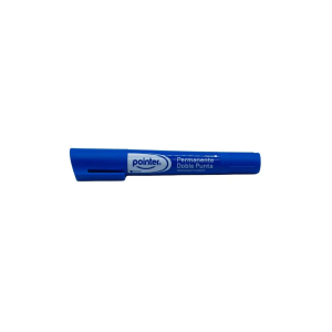 MARCADOR PERMANENTE DOBLE PUNTA POINTER AZUL (12)
