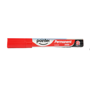MARCADOR PERMANENTE BISELADO POINTER ROJO (25% DE DESCUENTO EN 13 O MAS UNIDADES)
