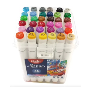 SET MARCADORES POINTER 36 COLORES DOBLE PUNTA (20% DE DESCUENTO EN 4 O MAS UNIDADES)