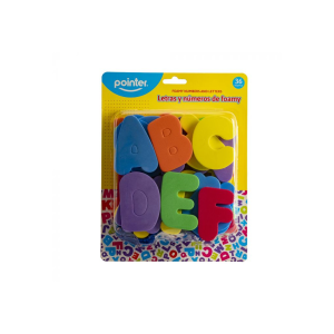 FIGURAS DE FOAMY POINTER LETRAS 30 PZAS (25% DE DESCUENTO EN 4 O MAS UNIDADES)
