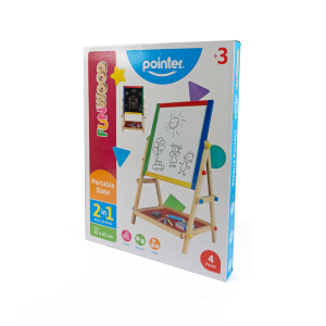 PIZARRA CABALLETE PORTATIL POINTER 2 EN 1 B/N (20% DE DESCUENTO EN 4 O MAS UNIDADES)