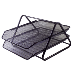 BANDEJA DE ESCRITORIO METALICA POINTER 2 NIVELES (25% DE DESCUENTO EN 4 O MAS UNIDADES)