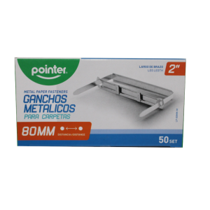 FASTENER POINTER METALICO 8CM 50UDS (20% DE DESCUENTO EN 7 O MAS UNIDADES)