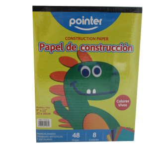 PAPEL CONSTRUCCION POINTER 9"x12" X 48 HOJAS (20% DE DESCUENTO EN 7 O MAS UNIDADES)