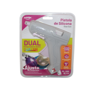 PISTOLA SILICON POINTER DOBLE TEMPERATURA PS-20-DT (20% DE DESCUENTO EN 4 O MAS UNIDADES)