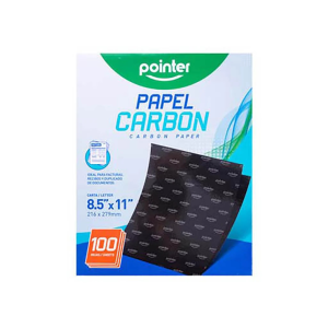 PAPEL CARBON CARTA POINTER NEGRO PAQ 100 (20% DE DESCUENTO EN 4 O MAS UNIDADES)