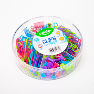 SET DE TACHUELAS Y CLIPS POINTER 110 PZAS (25% DE DESCUENTO EN 7 O MAS UNIDADES)