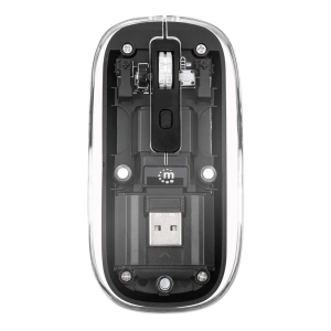 MOUSE MANHATTAN 190268 TRANSPARENTE USB,INALAM NEG (15% DE DESCUENTO EN 4 O MAS UNIDADES)