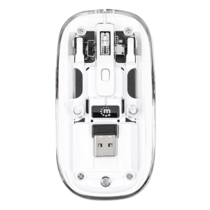 MOUSE MANHATTAN 190275 TRANSPARENTE USB,INALAM BLA (15% DE DESCUENTO EN 4 O MAS UNIDADES)