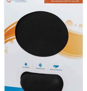 MOUSE PAD /MANHATTAN/DESCANSADOR GEL NEGRO434362 (15% DE DESCUENTO EN 4 O MAS UNIDADES)