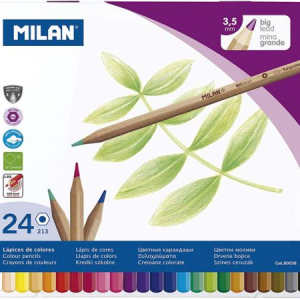 LAPIZ DE COLOR MILAN HEXA MINA GRUESA Cx24 0722124 (20% DE DESCUENTO EN 4 O MAS UNIDADES)