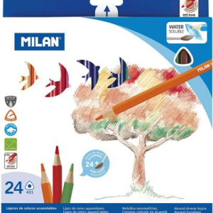 LAPIZ DE COLOR MILAN ACUARELABLE 24 LARGO 0742324 (25% DE DESCUENTO EN 4 O MAS UNIDADES)