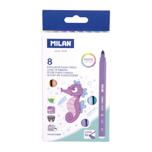 JUEGO DE MARCADOR MILAN PASTEL 8 UNIDADES (20% DE DESCUENTO EN 4 O MAS UNIDADES)